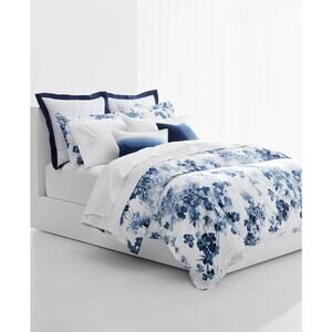 Lauren Ralph Lauren Flora Blue Duvet Cover Sham 3Pc Set Queen